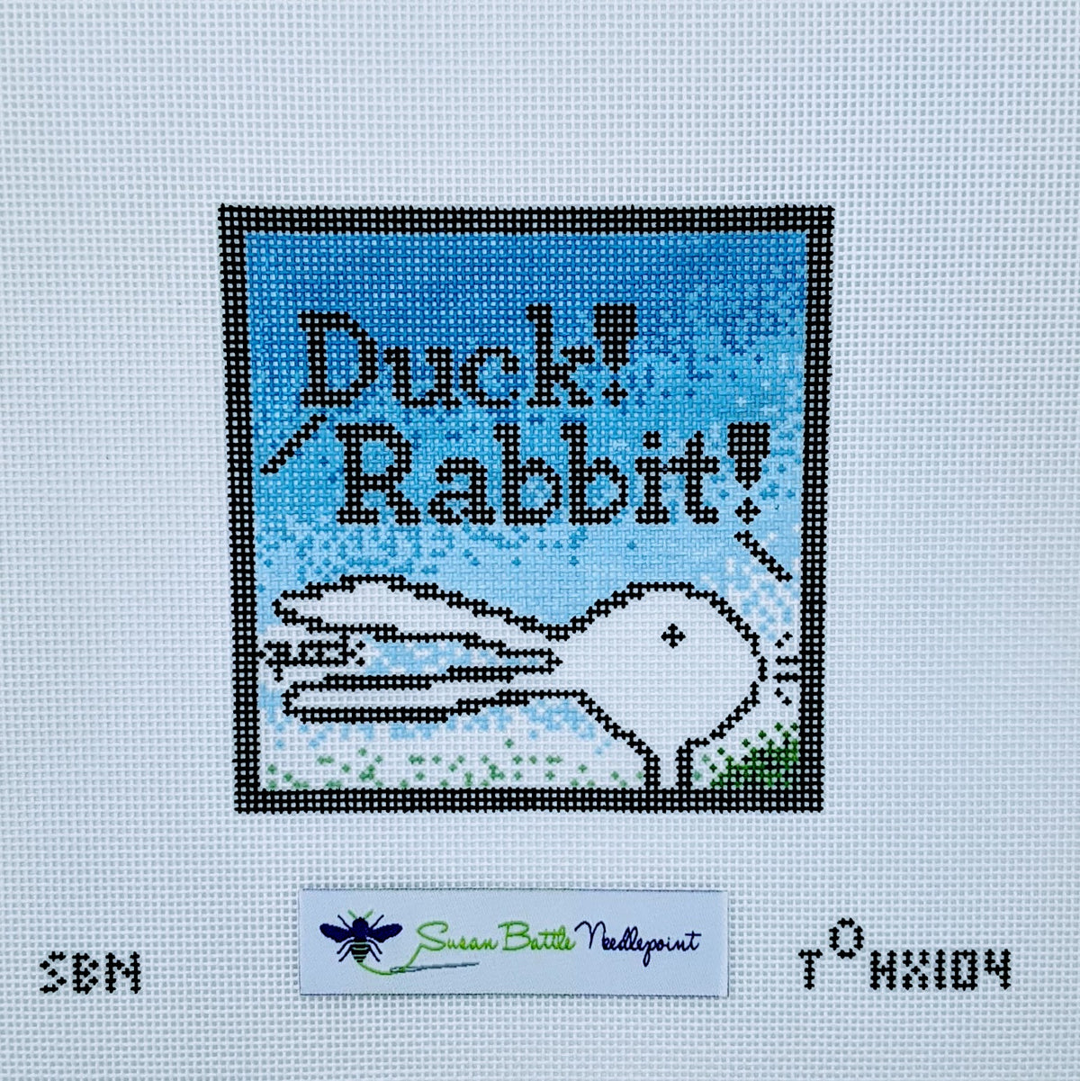 Duck Rabbit Book Cover - Susan Battle Needlepoint