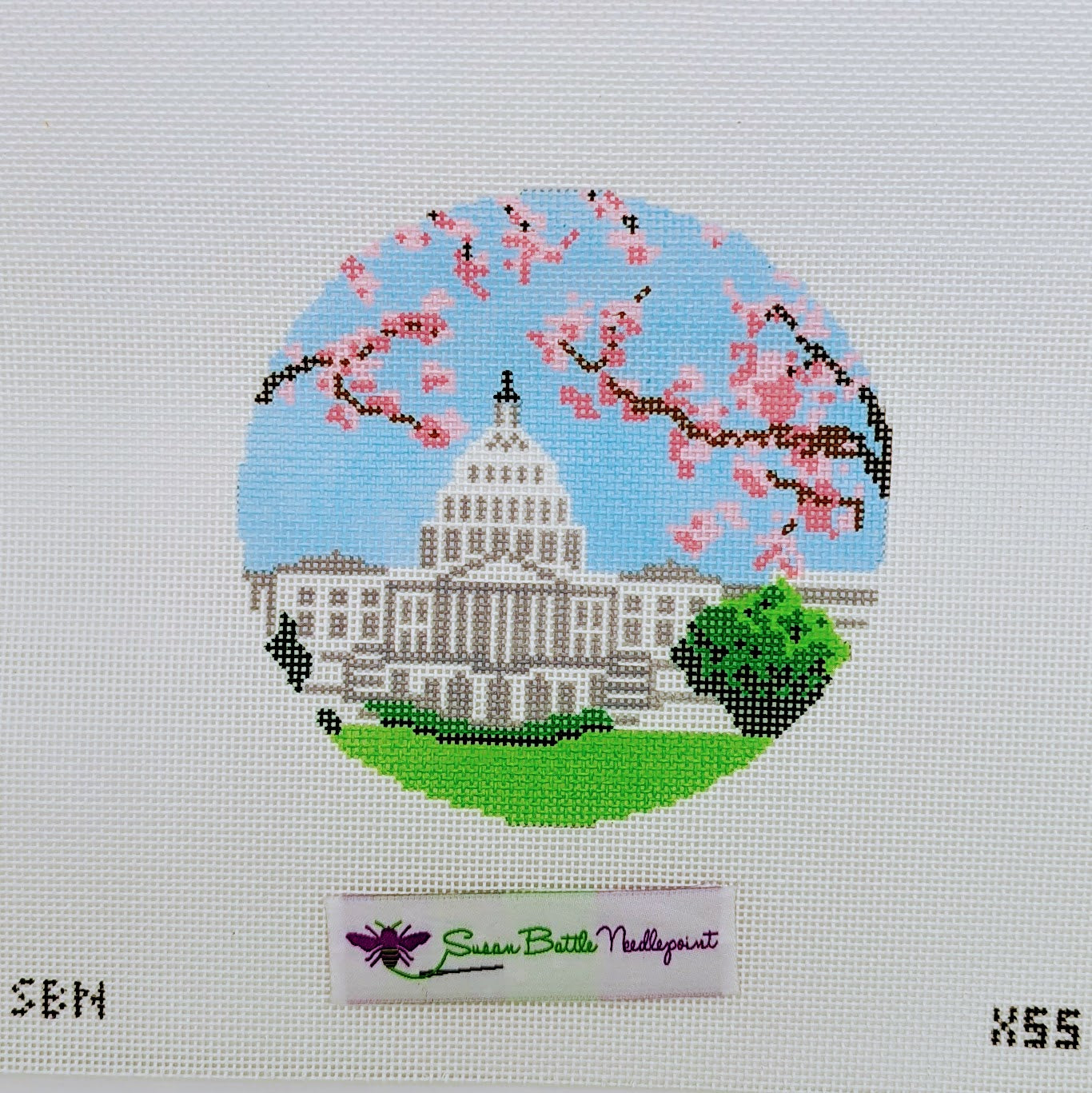 DC Capitol Needlepoint good Canvas (Ornament)