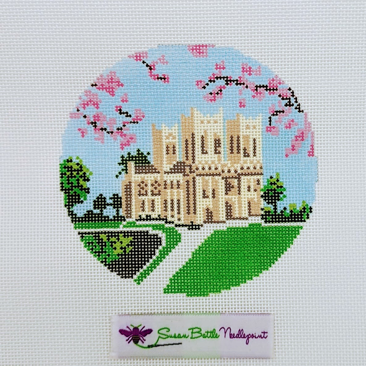 Washington National Cathedral with Cherry Blossoms ornament