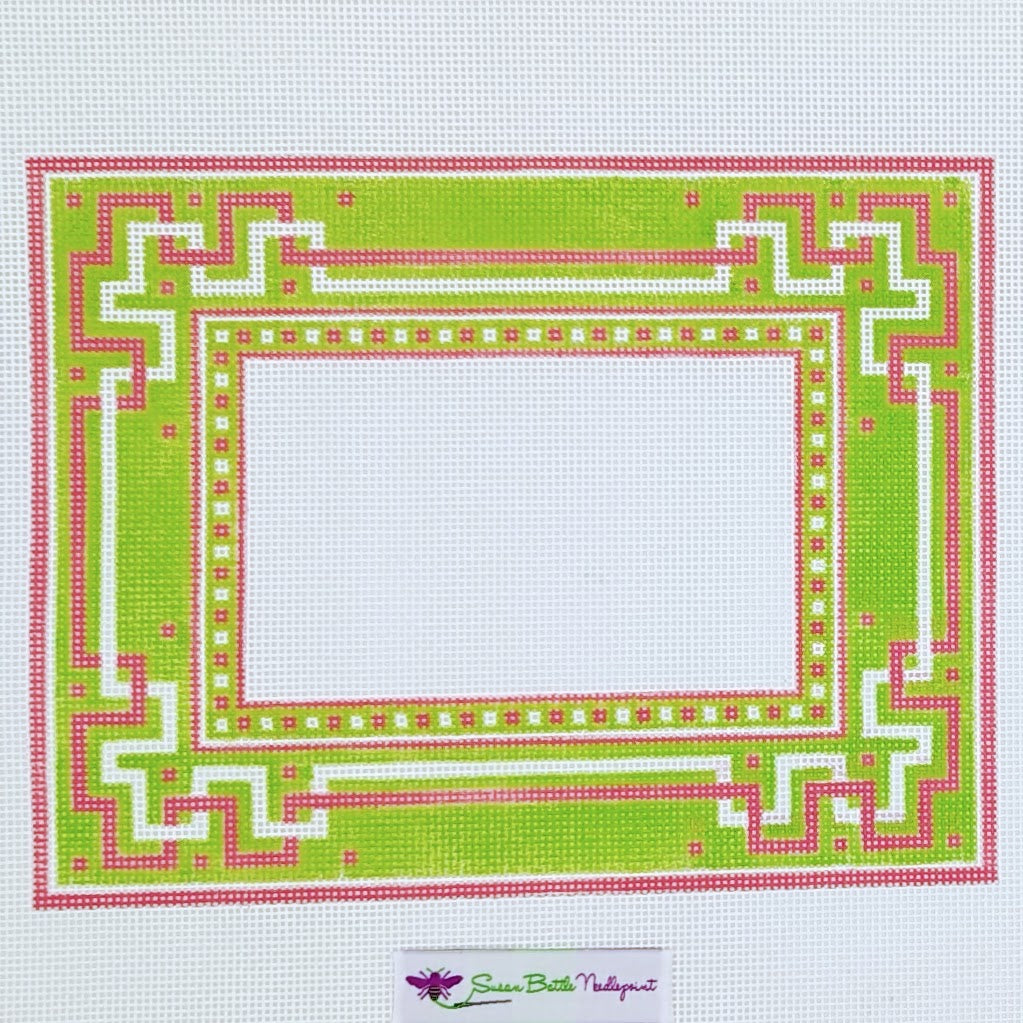 Pink &amp; Green Geometric Picture Frame