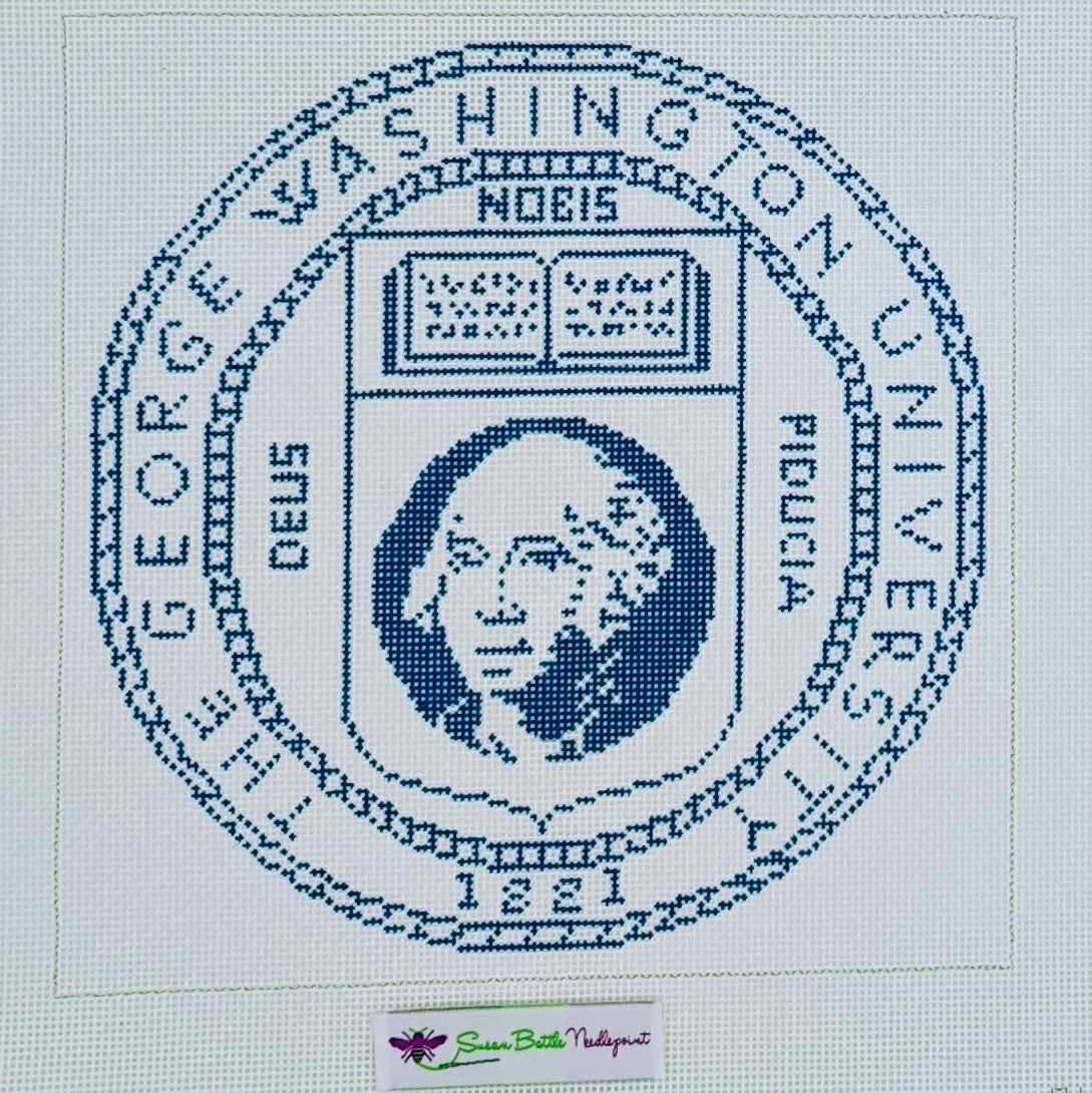 George Washington University seal (blue &amp; white)